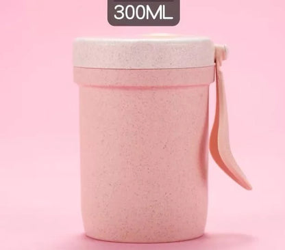 Eco-friendly wheat straw microwave lunch box with flexible lock seal