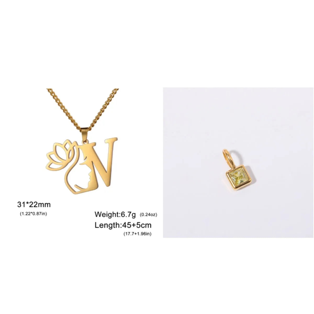 Stainless steel fashion necklace with geometric cross chain design and electroplated finish in gold or silver colour