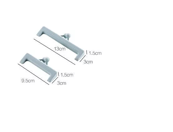 Push-button plain food bag sealing clips in blue and pink, durable PP material