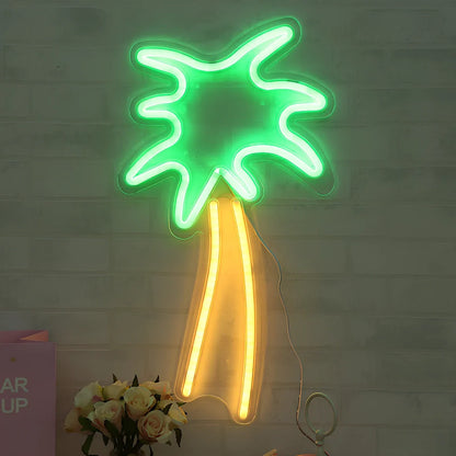 USB-powered LED neon wall lamp in flexible PVC with multiple colour options and design shapes