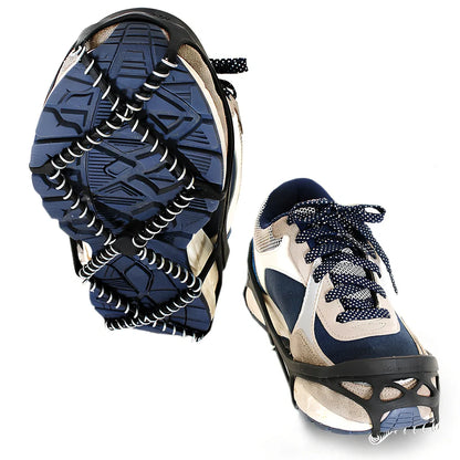 Ice snow gripper elastic shoe covers with 1.2mm steel coils for winter traction on packed snow