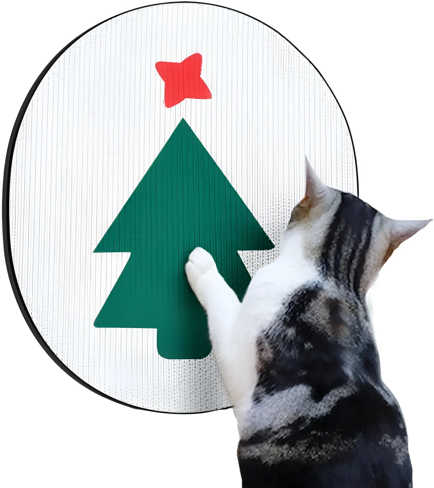 Wall-mounted cat scratching board measuring 35x44 cm with corrugated cardboard surface and catnip treatment