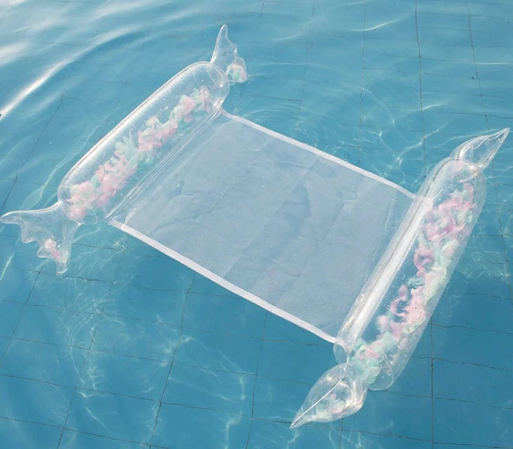 Inflatable Water Lounge Chair in pool with hammock-style design for ultimate relaxation