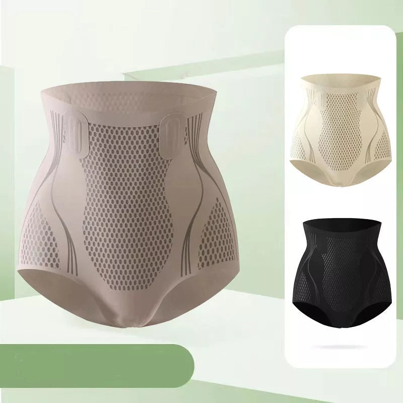 Liquid Spandex High Waist Pants for belly contraction and hip lifting in black, coffee, and milky white