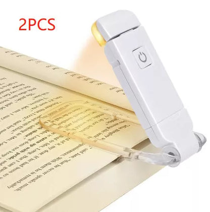 Adjustable LED USB rechargeable book light with flexible holder for nighttime reading