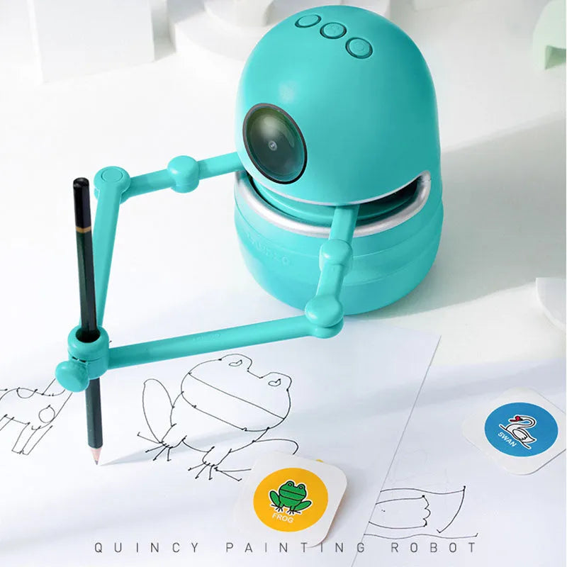 Painting robot for children, ABS plastic, 153 x 105 mm, English version with suction cup base