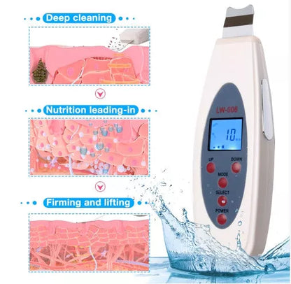Shovel Skin Blackhead Cleaner with ultrasonic vibration for deep skin cleansing