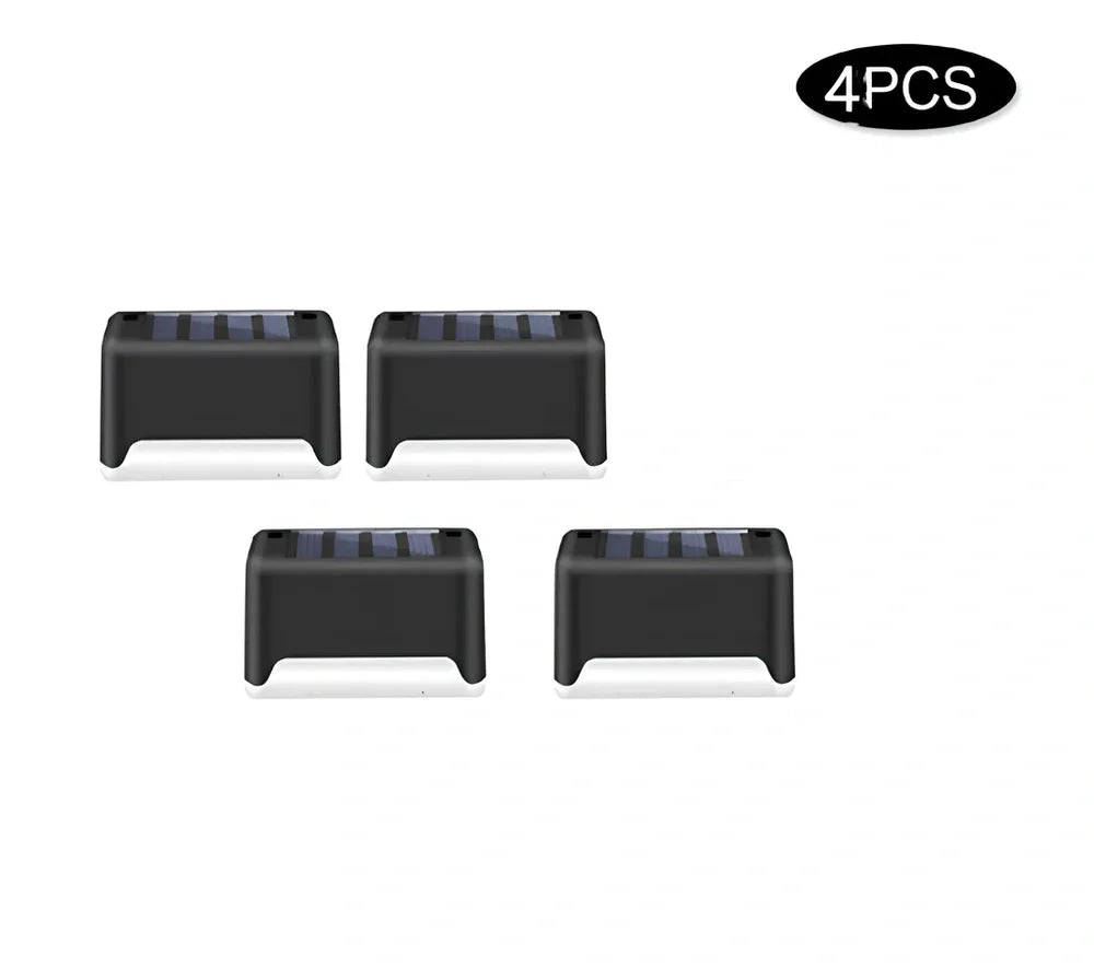 Coffee-coloured solar step light with amorphous silicon panel for outdoor staircase and garden illumination