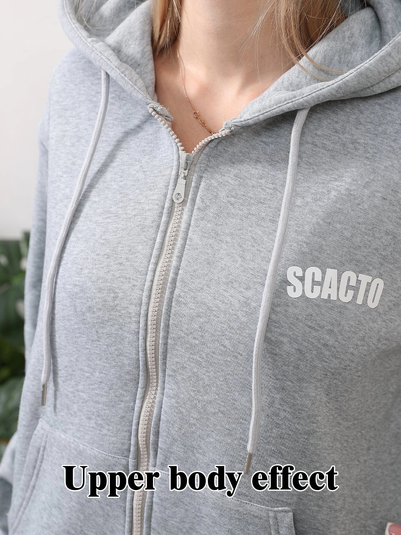 Cozy and comfortable women's hooded sweatshirt set in black and gray colors