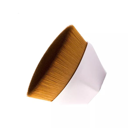 Professional foundation brush kit for BB cream and loose powder application in black, white, and pink