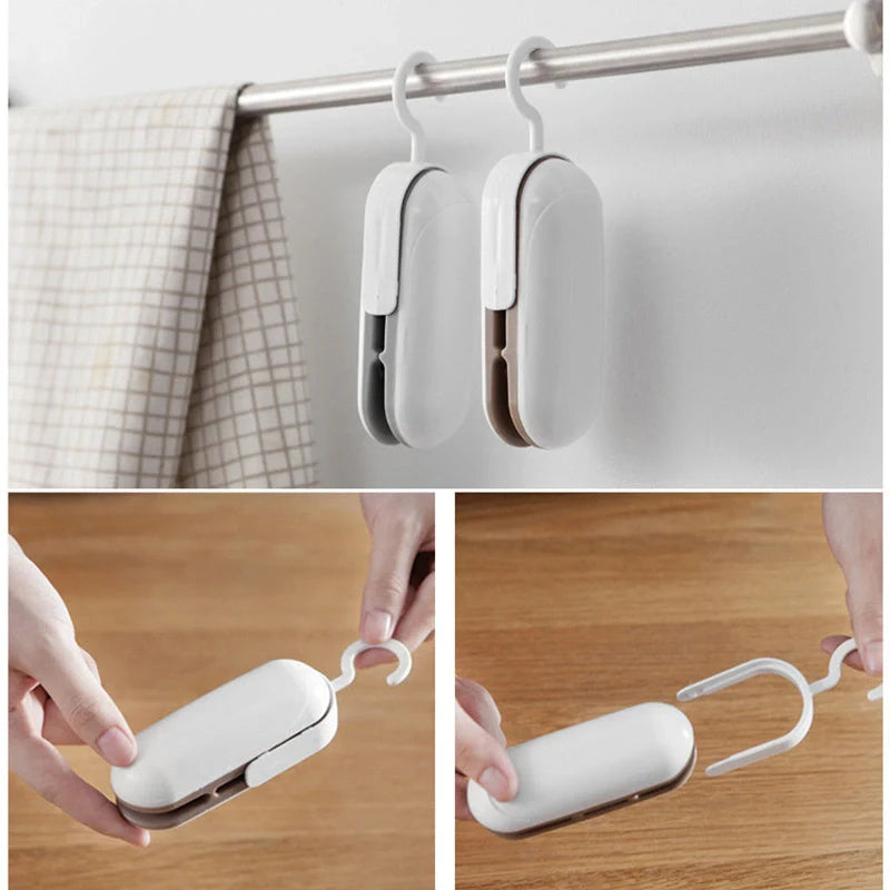 Mini Sealer Portable Heat Sealer for plastic packaging in gray and brown