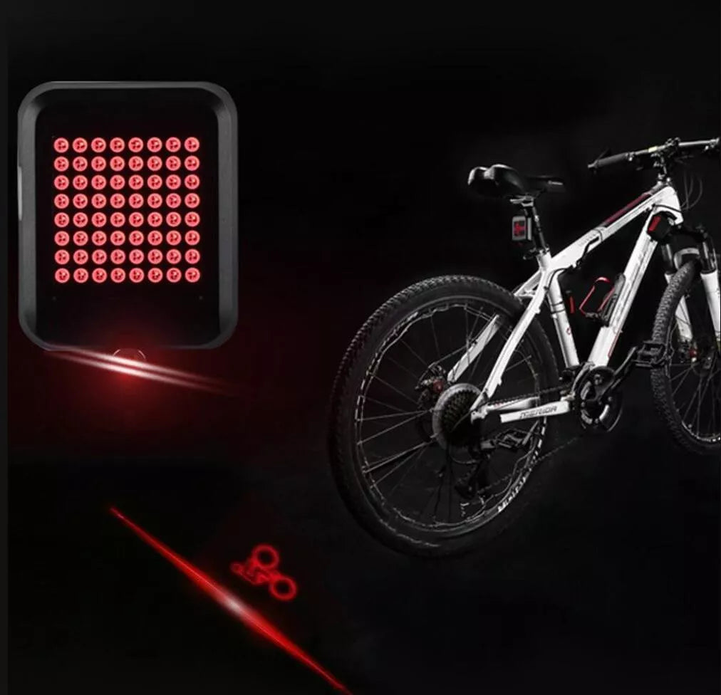 64 LED Bicycle Signal Light with intelligent steering and brake alert functions