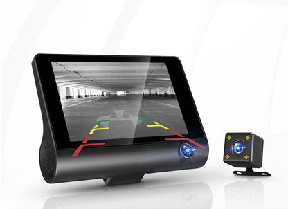 High-definition 1080p driving recorder with wide-angle lens, motion detection, and loop recording for clear video capture of road trips and driving incidents