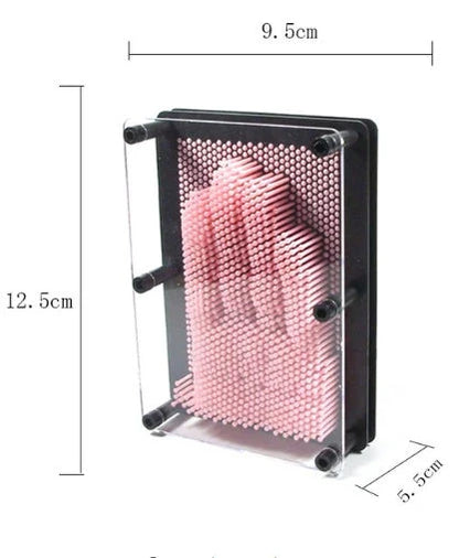 Customizable 3D Sculpture Frame with array of blunt pins for capturing intricate 3D details of any object or body part
