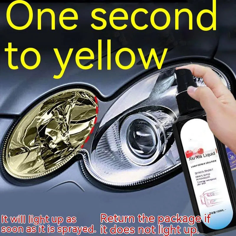 Single 100ml bottle of car headlight renovation repair liquid for yellowed lenses.