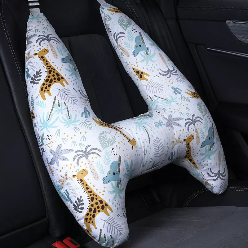 Universal car shoulder pad pillow for back row comfort, pure cotton fabric with PP cotton filling