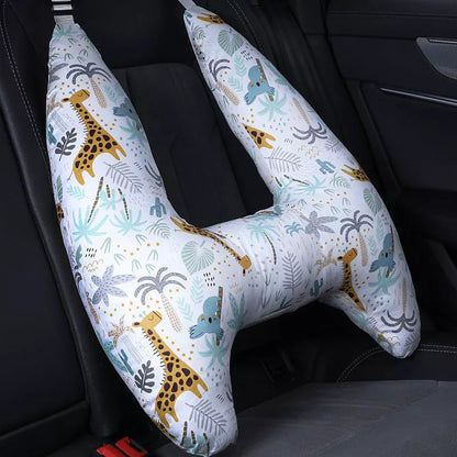 Universal car shoulder pad pillow for back row comfort, pure cotton fabric with PP cotton filling