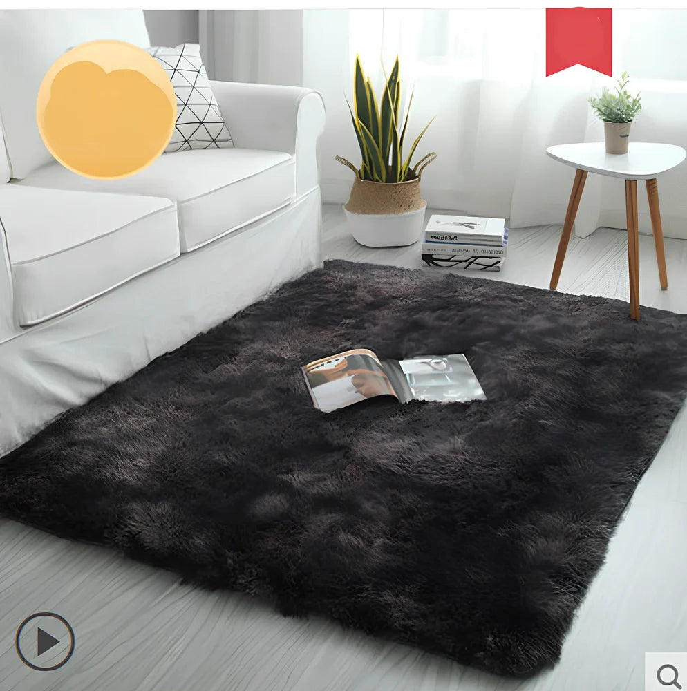 Nordic tie-dye gradient carpet with machine-woven polyester construction in multiple colour options