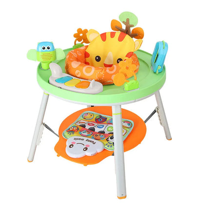 Three-in-one baby jumping chair with developmental toys for vision, intelligence, and motor skill training