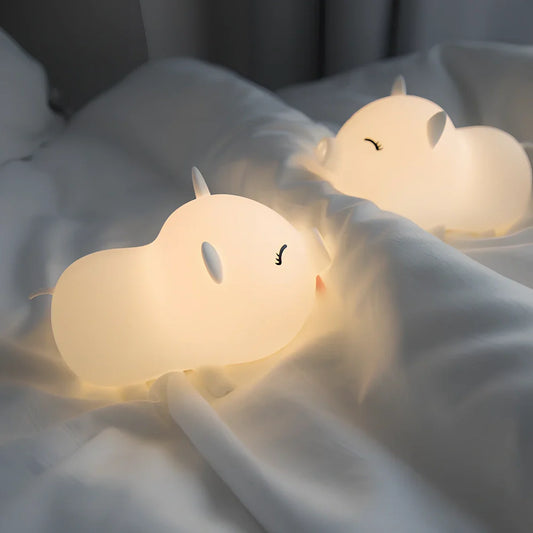 Dudu Pig cartoon LED night light with motion sensor and USB power cable