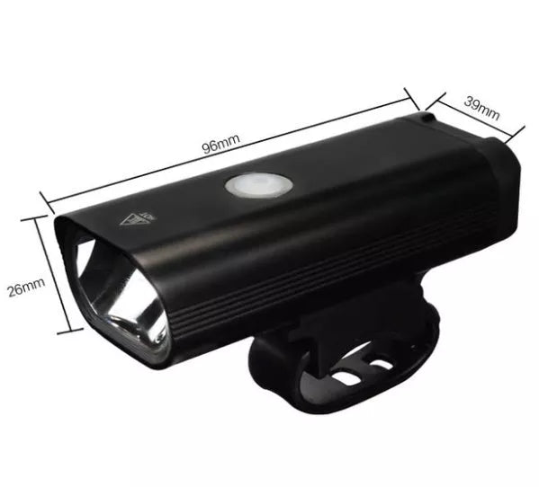 Black bicycle light with over-discharge protection for night cycling safety