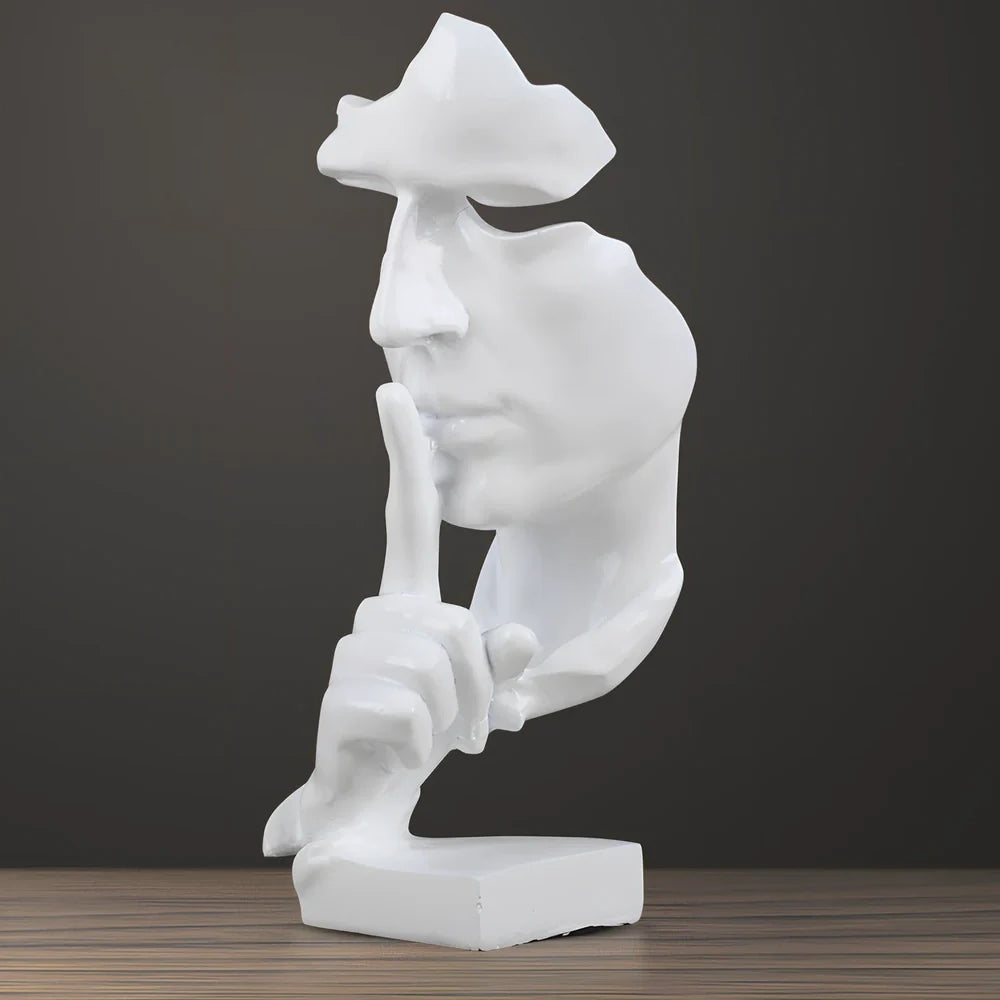 Handcrafted resin office ornament in bronze, white or champagne colour with hanging decoration design