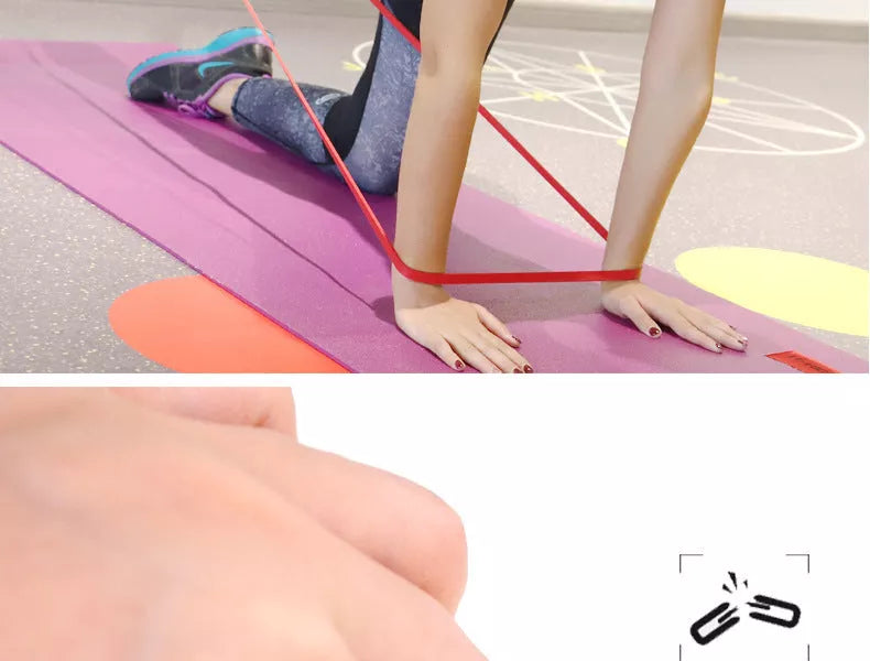 Adjustable Yoga Pull Rope for stretching and pull-up assistance in various colors and resistance levels