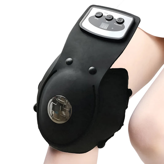 Infrared knee and shoulder warming massager unit with adjustable temperature dial and soft pads.