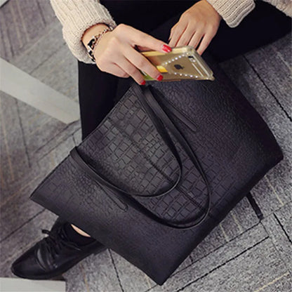 New simple fashion shoulder handbag in black and grey for spring summer.
