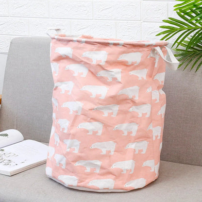 European-style cotton linen laundry basket in elegant designs for stylish home organization