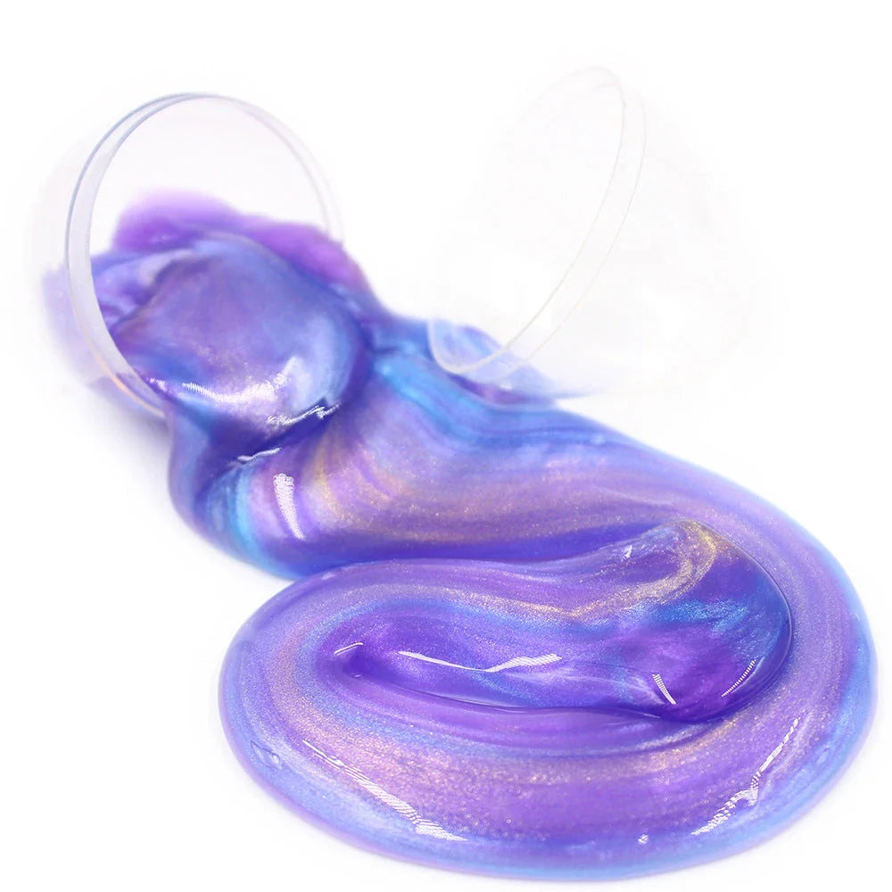 Premium soft sensory slime balls in vibrant blue and green colors, designed to stimulate senses and support child development through interactive play.