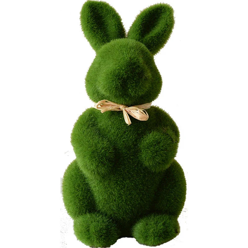 Moss Easter Bunny home decor - a lifelike, low-maintenance foam and artificial grass decoration