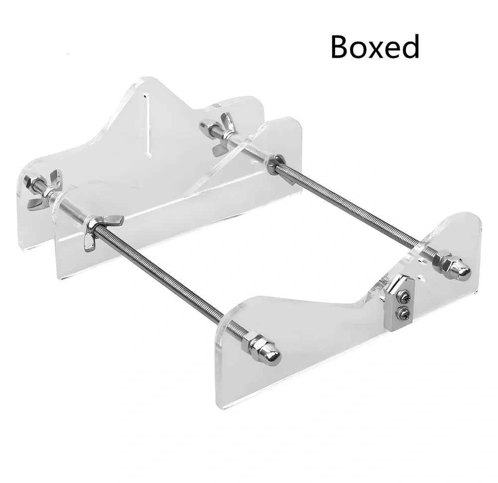 DIY glass bottle cutter tool with adjustable stand for cutting 0.5-2 inch diameter bottles to 5 inch length