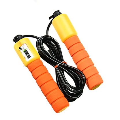 Jump Rope with Counter in vibrant colors, featuring a built-in jump tracker and ergonomic sponge handles.