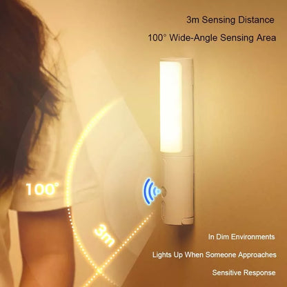 Smart Motion Sensor LED Night Light with adjustable brightness and color temperatures