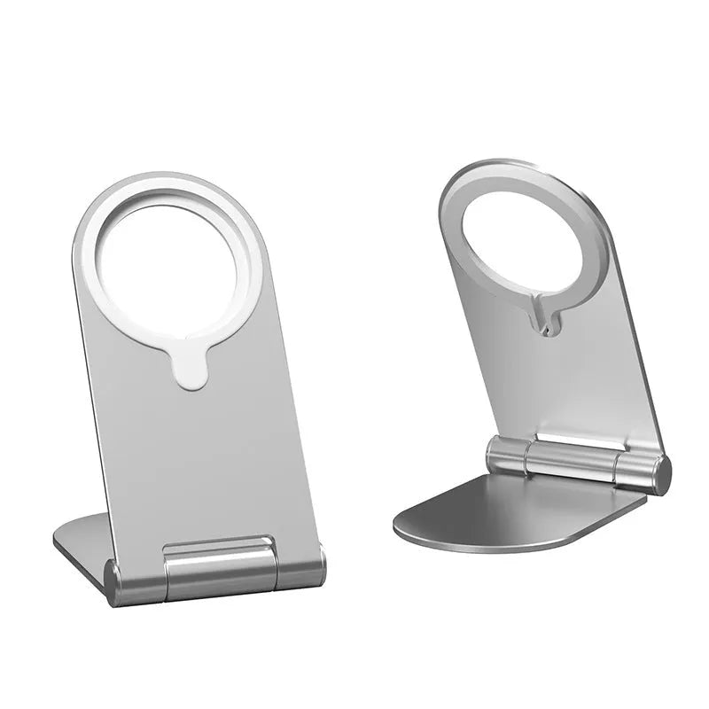 Silver vertical adjustable magnetic phone bracket for iPhone12 with 105mm aluminium alloy frame