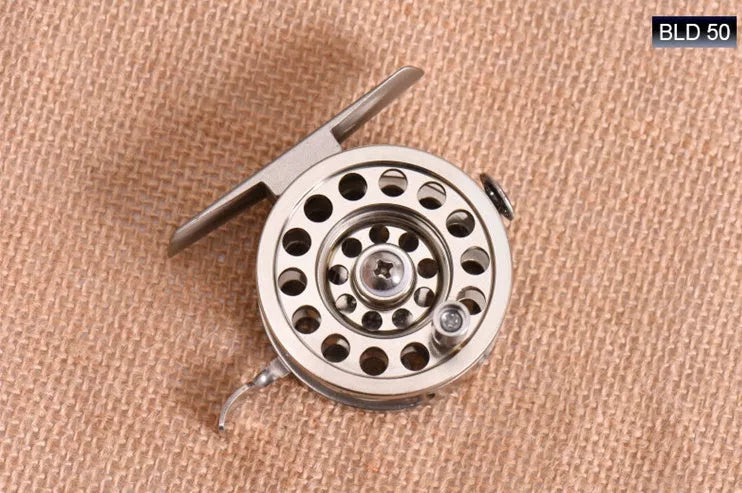 Front Round Rock Rod Wheel - Lightweight aluminum fishing reel with brake handle