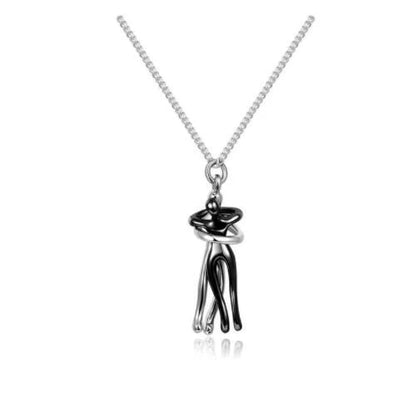 Stylish unisex love necklace with brass pendant in various color options, including rose gold, white black, black gold, and more.
