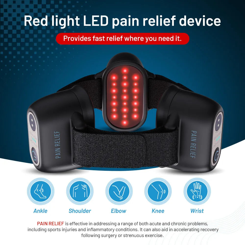 Black adjustable strap physiotherapy instrument for joint and muscle care