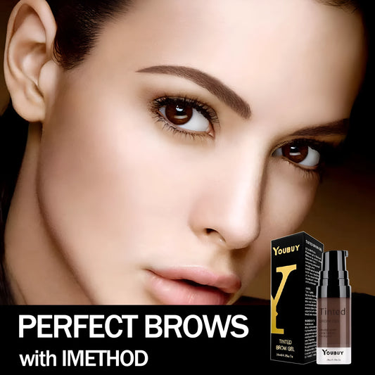 Waterproof quick-drying eyebrow cream in brown and black shades for natural brow definition