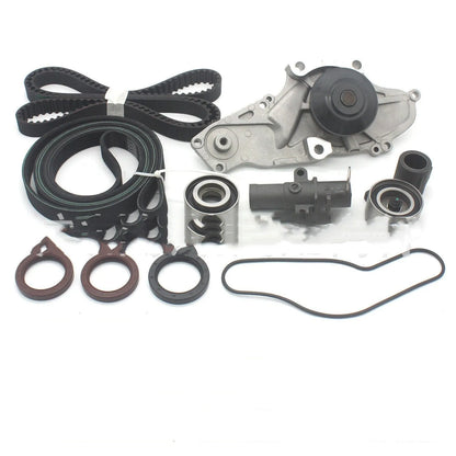 Automotive metal belt and water pump assembly components measuring 28 by 18 by 16 centimetres
