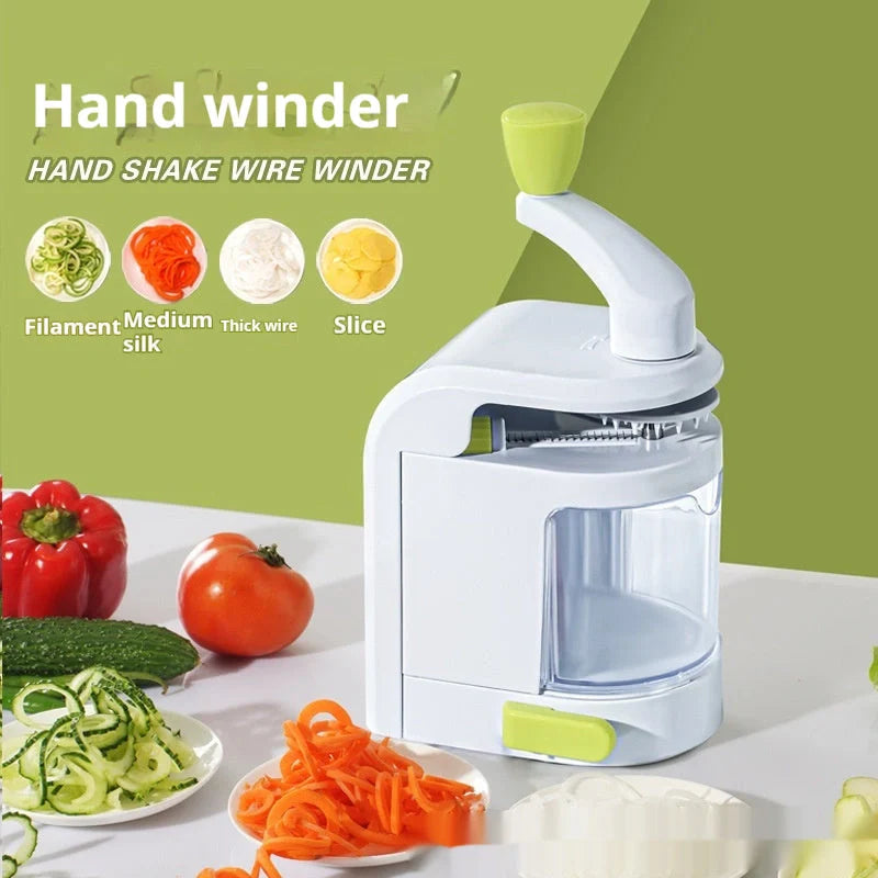 Multifunctional Spiral Vegetable Slicer - Safely Slice, Spiral, and Julienne Vegetables and Fruits