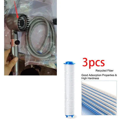 Premium high-pressure rainfall shower head with multiple spray modes and filtration for a refreshing and relaxing bathing experience