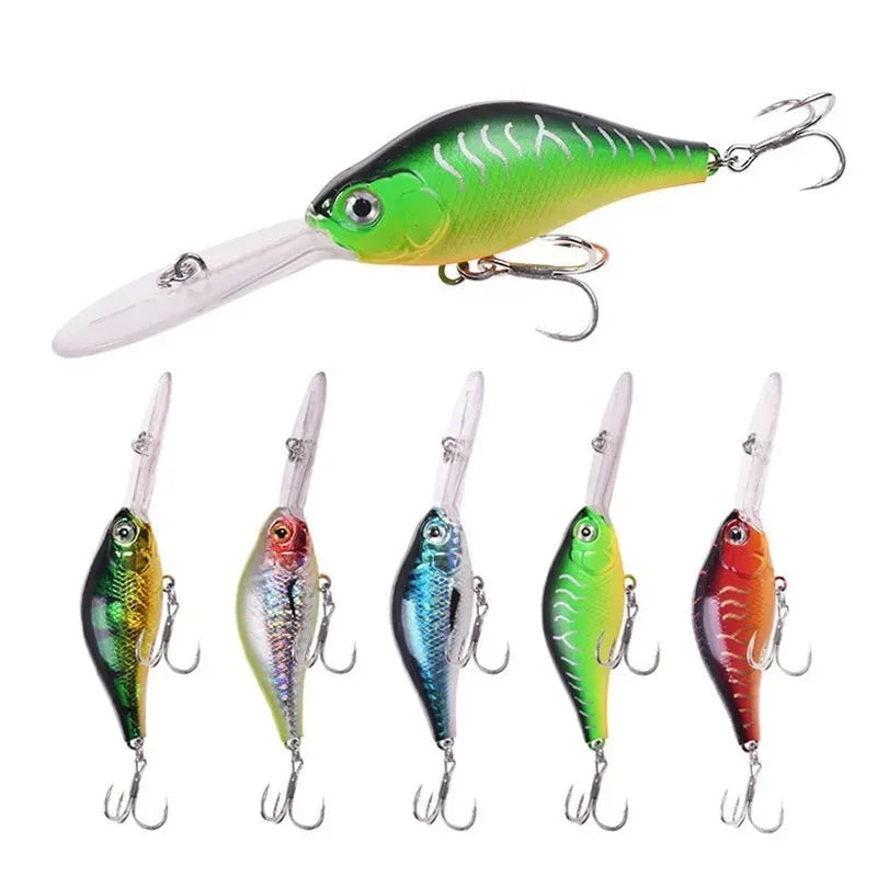 Floating Rock 10.5cm deep diving soft plastic minnow lure in multiple colours for freshwater fishing.