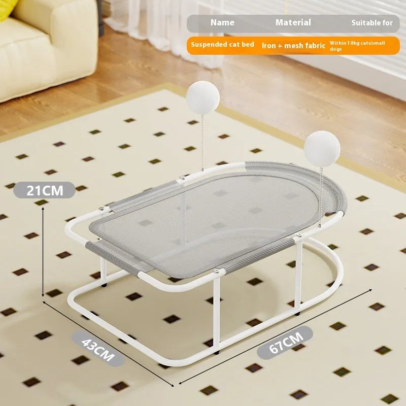 Large fabric kennel with bracket design for cats and puppies in grey colour