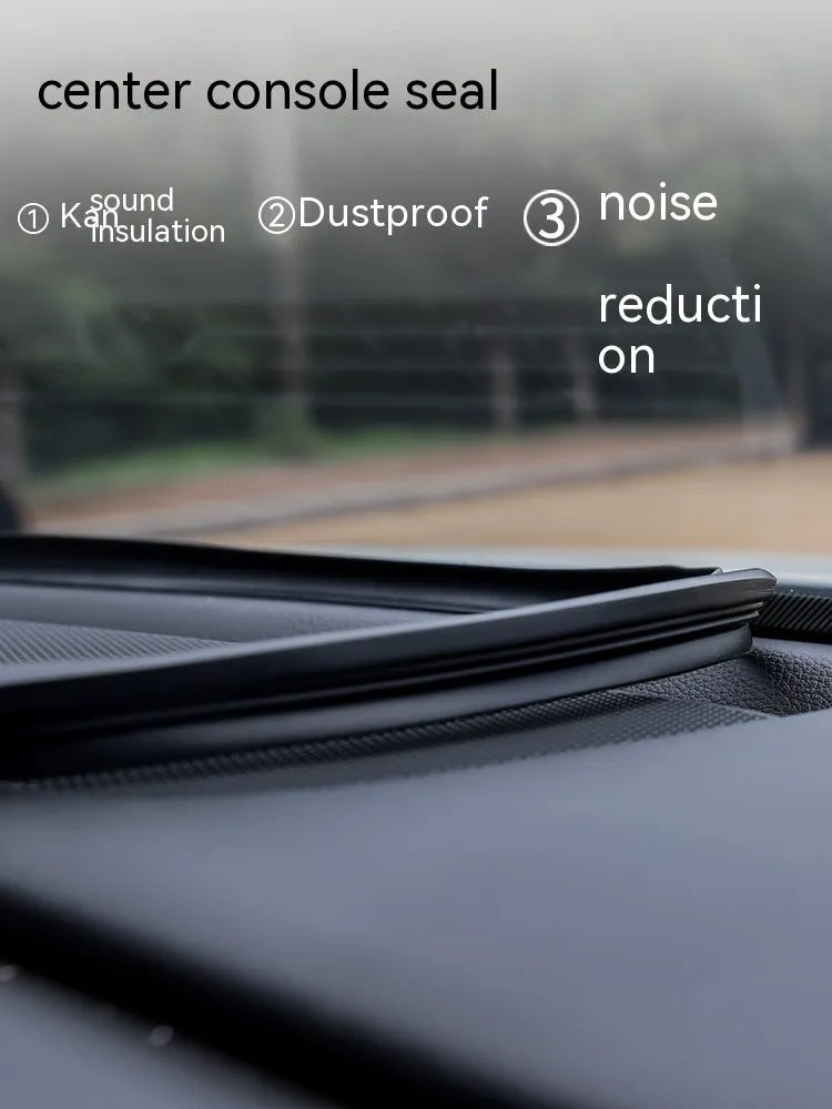 Black silicone dashboard soundproof seal strip for Outlander with six card slots