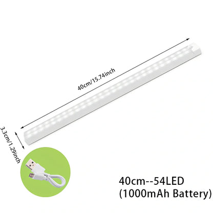 Stainless steel wireless LED motion sensor night light with magnetic wall mounting