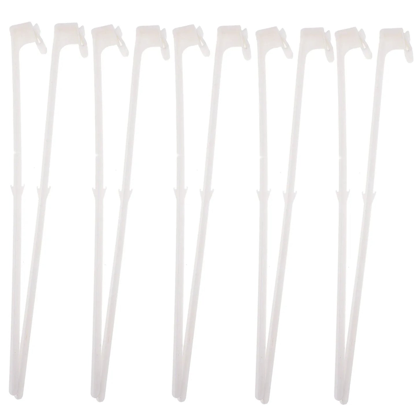 White PP plastic car window flag bracket measuring 8cm by 4cm with clip mechanism