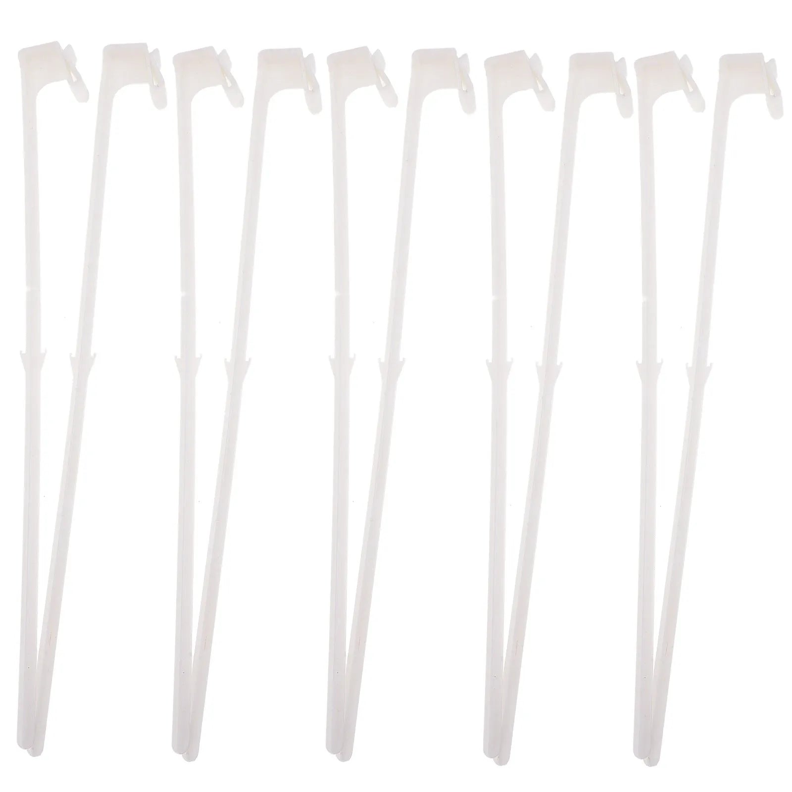 White PP plastic car window flag bracket measuring 8cm by 4cm with clip mechanism