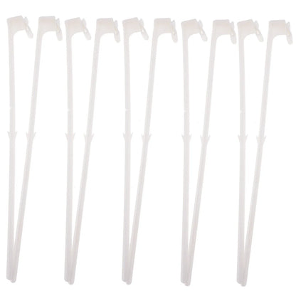 White PP plastic car window flag bracket measuring 8cm by 4cm with clip mechanism